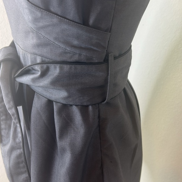 Emmelee women’s sleeveless pleated gray dress with black trim Size S - Picture 3 of 11